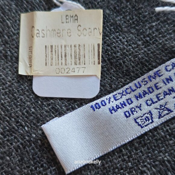 NWT Cashmere Scarf Woven Graphite Dark Grey Nepal - Picture 5 of 12